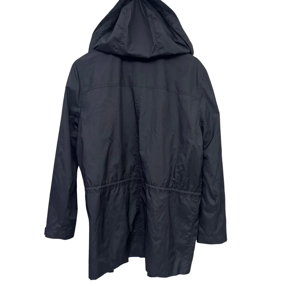 Ralph Lauren Rain Jacket Medium Dry Goods Black Lobster Claw Hooded Utility